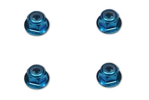 Redcat Racing Aluminum Nylon M4 Locknut, Blue (Rcd02190b) 1