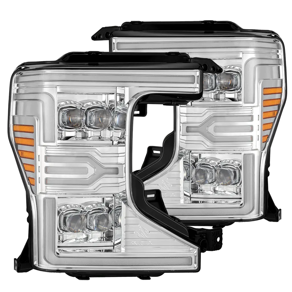Alpha Rex 20-22 Ford Super Duty Nova-Series Led Projector Headlights Chrome 1