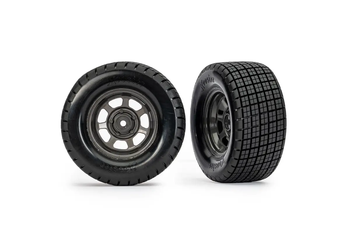 Traxxas Dirt Oval Rear Wheels W/Hoosier Tires (2)   (Tra10473x) 1
