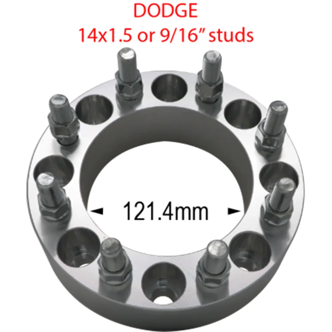 8 X 6.5" To 8 X 6.5" - 121.4Mm Hub Centric / 14Mm X 1.5" Studs (Ram) 1