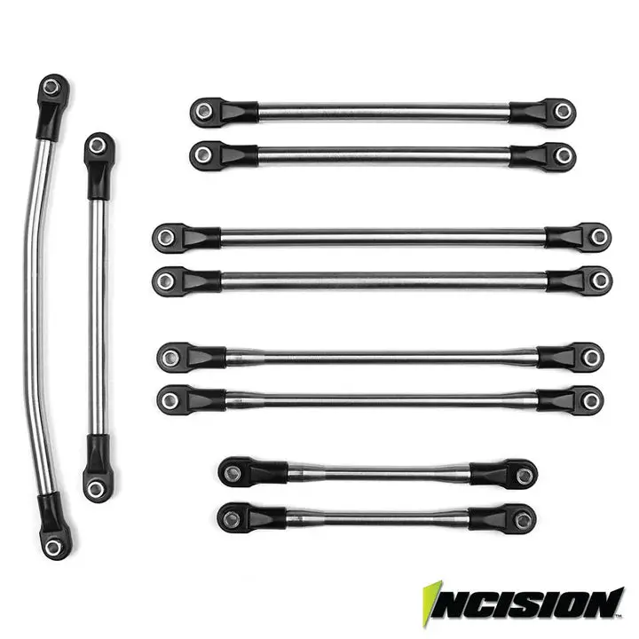 Incision Scx10-Ii 12.3" 1/4 Stainless Steel 10Pc Link Kit  (Irc00070) 1