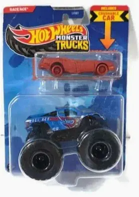 Hot Wheeles Monster Trucks Race Ace With Crushable Car 1