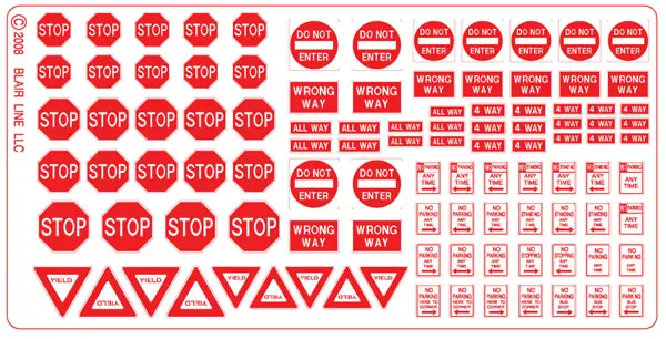 Blair Highway Signs -- Regulatory Signs #2 1930-Present (Red, White)  (184-103) 1