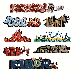 Blair Line Mega Set Modern "Tagger" Graffiti Decals #1 (184-1244) 1