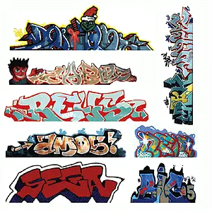 Blair Line Graffiti Decals Mega #3 (8) (184-1246) 1