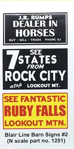 Barn Sign Decals   (184-1251) 1