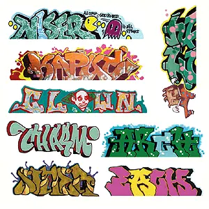Graffiti Decals Mega Set -- Set #5 Pkg(8) (184-2248) 1