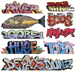 Graffiti Decals Mega Set -- Set #7 Pkg(9) (184-2256) 1