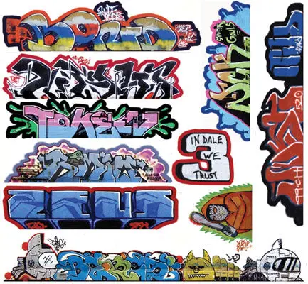 Blair Line Mega Set Modern Tagger Graffiti Decals #14 (184-2263) 1
