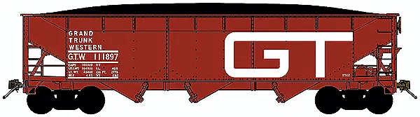 Grand Trunk Western (Post-1962 Scheme, Boxcar Red, Large Gt Logo)  (188-73542) 1