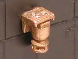 Cal Graham White Electric Bell W/Mounting Bracket -- Lost Wax Brass Casting  (190-627) 1