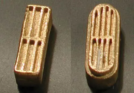 Cal Ho U25b Exhaust Stack -- 1 Each Squared & Oval, Lost Wax Brass Casting Pkg(2)  (190-633) 1