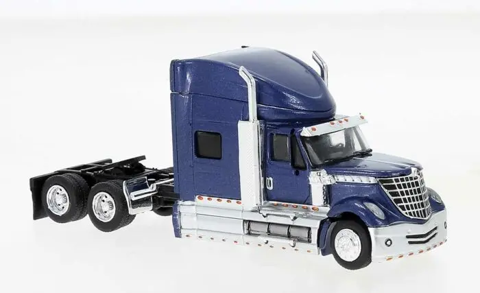 Brekina 2010 International Lonestar Sleeper-Cab Semi Tractor - Assembled -- Metallic Blue  (175-85828) 1