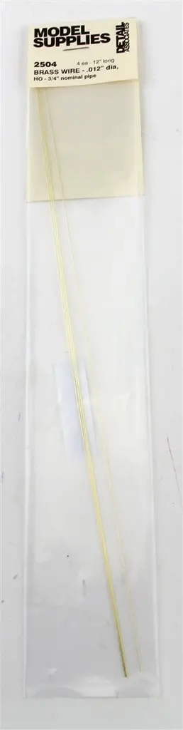 Round Brass Wire Pkg(4) -- .019" (229-2504) 1