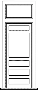 Door W/Frame, Window & Transom (300-5291) 1