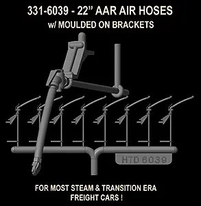 Hi-Tech 22" Aar Air Hoses - Molded Rubber (331-6039) 1