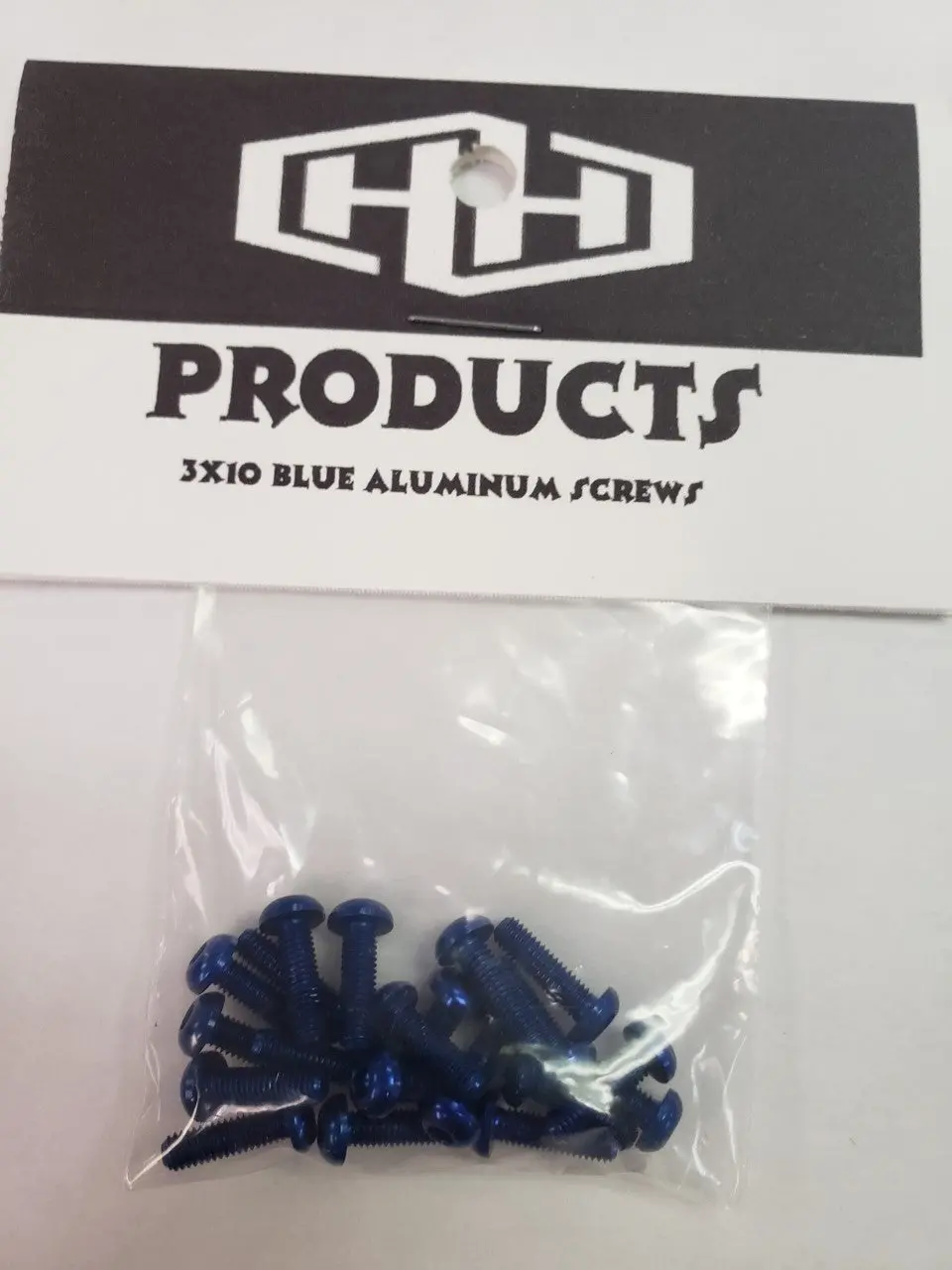 Hamilton Hobbies 3X10 Blue Aluminum 7075 Button Head Screws (20) (Ham127993) 1