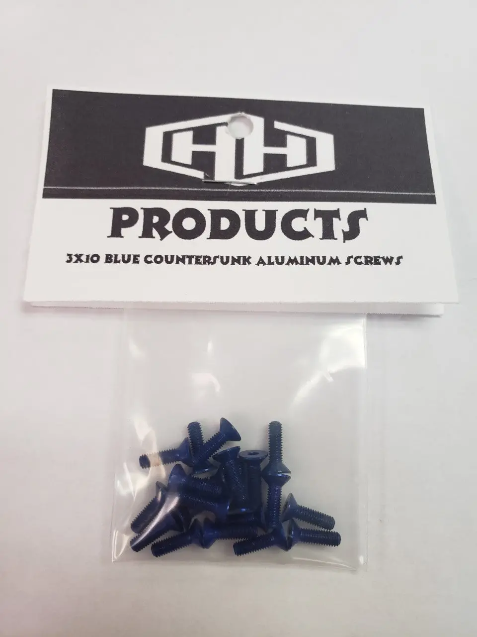 Hamilton Hobbies 3X10 7075 Aluminum Blue Countersunk Screws (20)  (Ham128546) 1