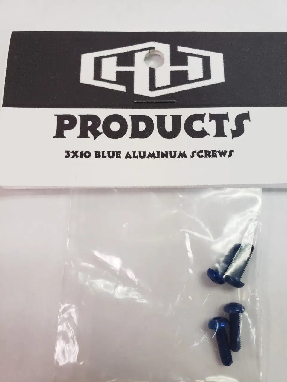 Hamilton Hobbies 3X10 Blue Aluminum 7075 Button Head Screws (4)  (Ham127992) 1