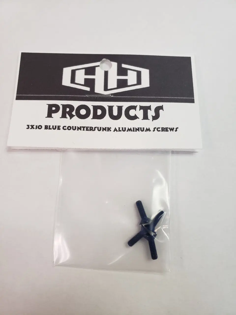 Hamilton Hobbies 3X10 7075 Aluminum Blue Countersunk Screws (4) (Ham128544) 1