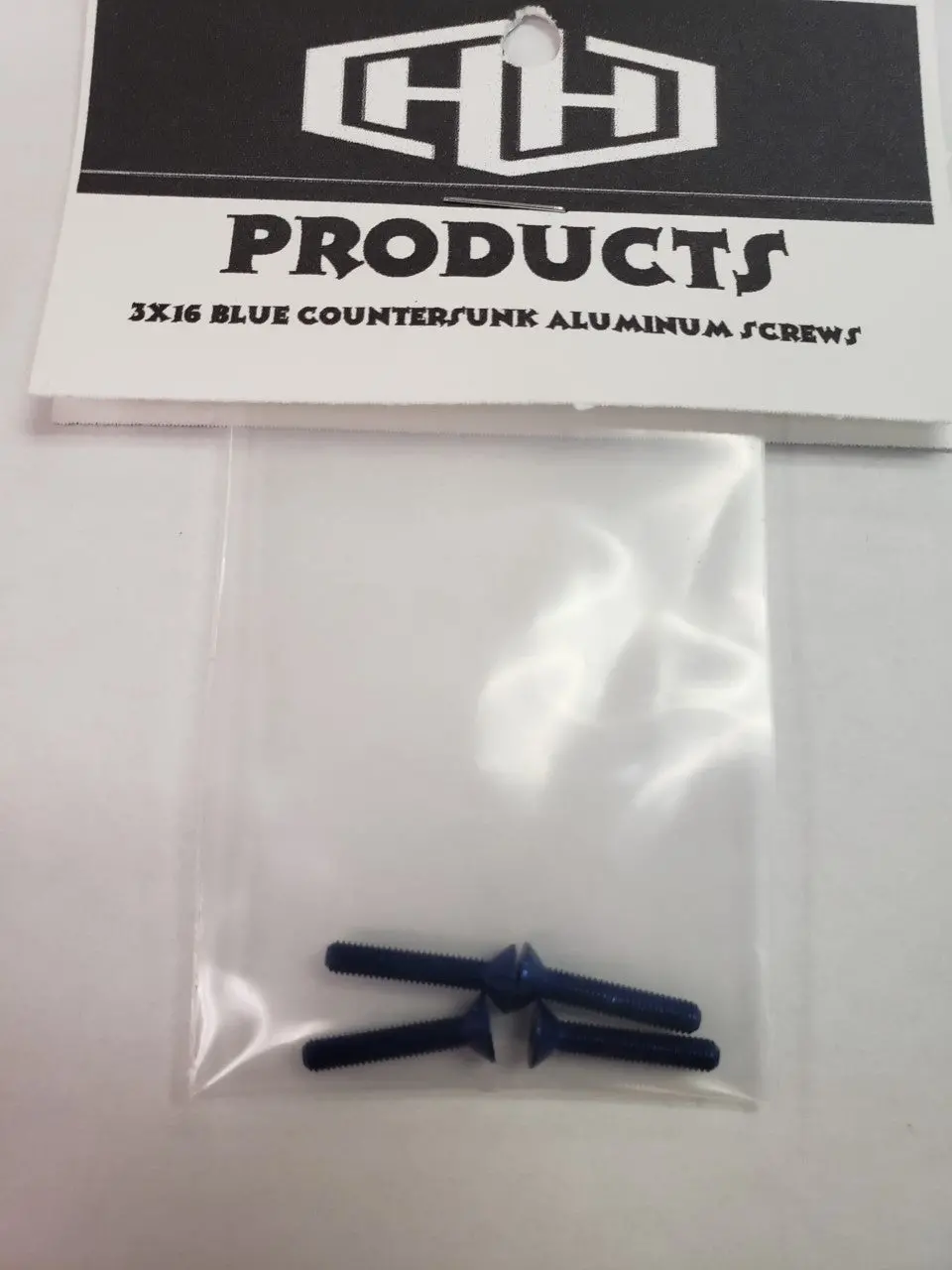 Hamilton Hobbies 3X16 7075 Alum Blue Countersunk Screws (4) (Ham128541) 1