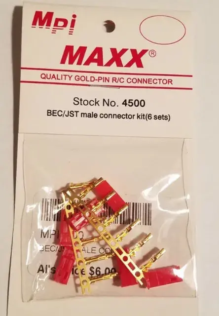 Maxx Bec/Jst Male Connector Kit (4500) 1