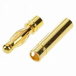 Hamilton Hobbies 4Mm Bullett Connectors - Male (Ham131620) 1