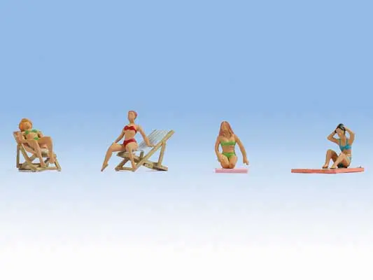 Noch Gmbh Sunbathing Women With Accessories Pkg(4) (528-15851) 1