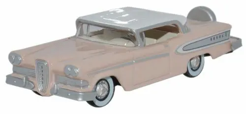 Oxford Diecast 1958 Ford Edsel Citation - Assembled -- Chalk Pink, Frost White   (553-87Ed58003) 1