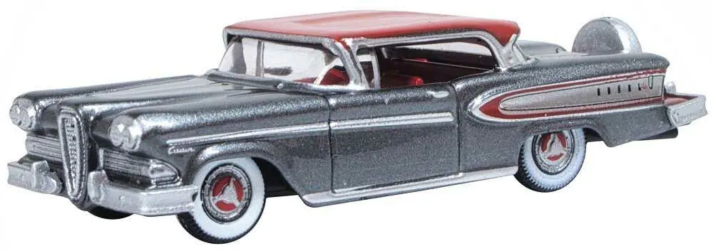 Oxford Diecast 1958 Ford Edsel Citation - Assembled -- Silver Gray, Ember Red   (553-87Ed58008) 1