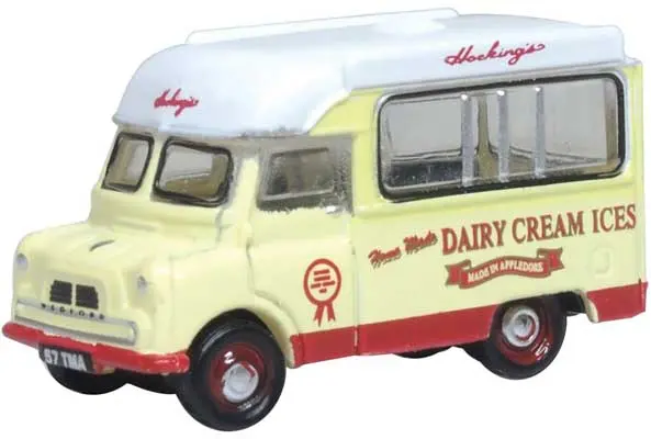 Oxford Diecast 1952 Bedford Ice Cream Van - Assembled -- Hocking's Ice Cream (Cream, Red, White)  (553-Nca030) 1