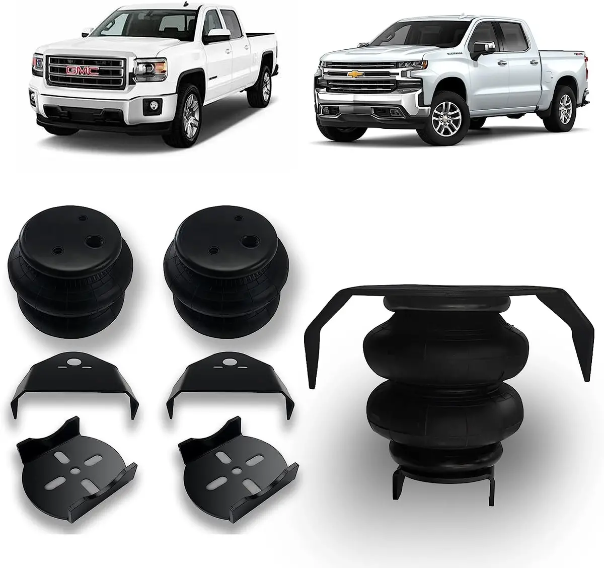 Vigor Air Suspension Spring Kit For Ford F150 F250 Gmc Sierra Chevy Ram 1500-3500 - 7X1246 1