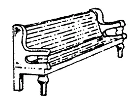 Scale Structure Straight Station Bench (Interior Or Exterior) Kit  (650-2148) 1