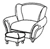 Ss Ltd Provincial Chair & Ottoman Set (650-5133) 1