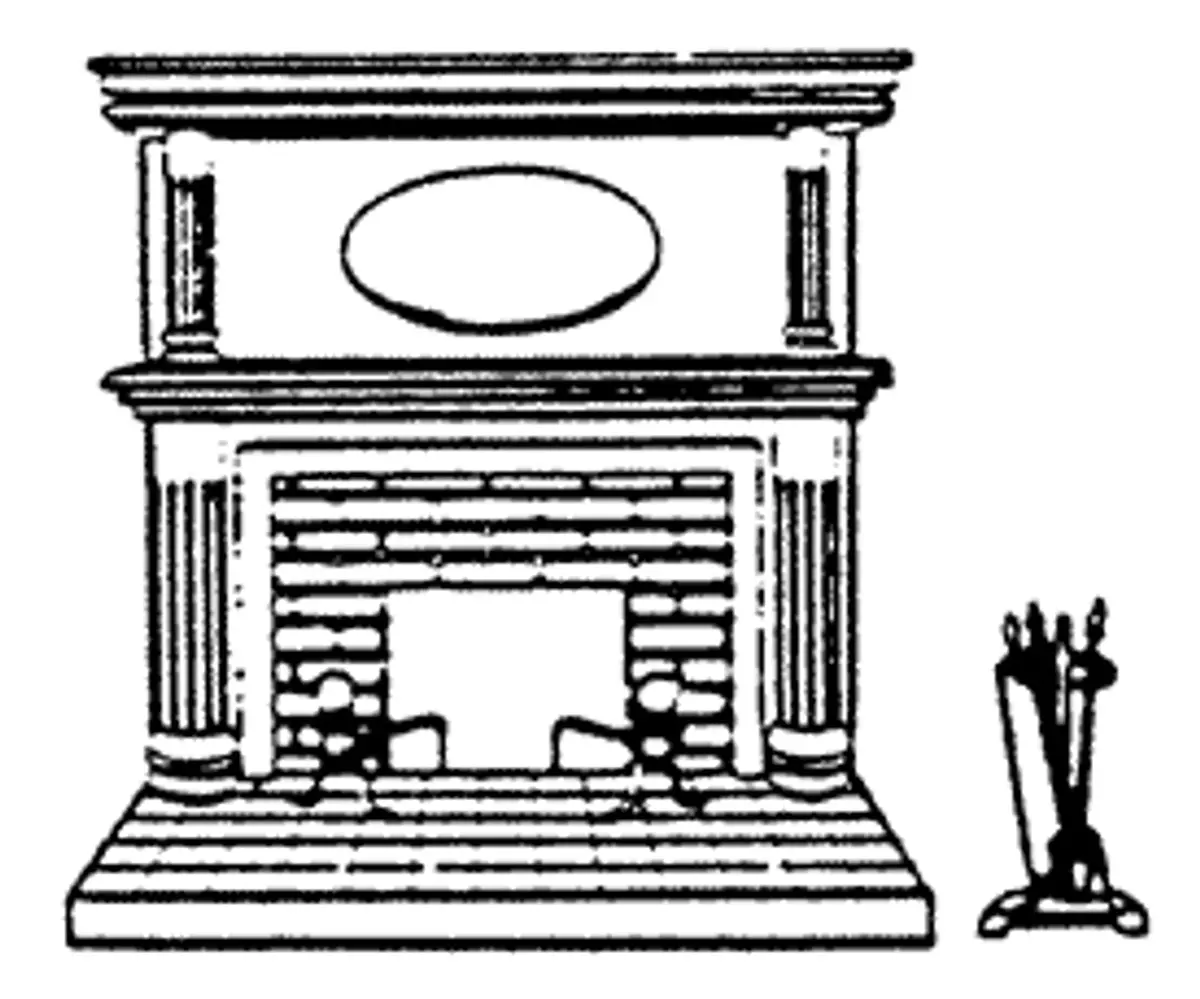 Ss Ltd Living Room Fireplace - Unpainted With Tools (650-5143) 1