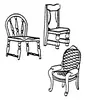 Ss Ltd Chair Kit Assortment Of Kitchen Chair, Queen Anne Chair, Dining Room Chair (1 Ea.)   (650-5156) 1