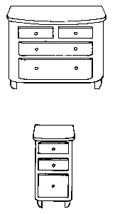 Ss Ltd Vanity W/2 Night Stands (Unpainted Metal Castings) (650-5186) 1