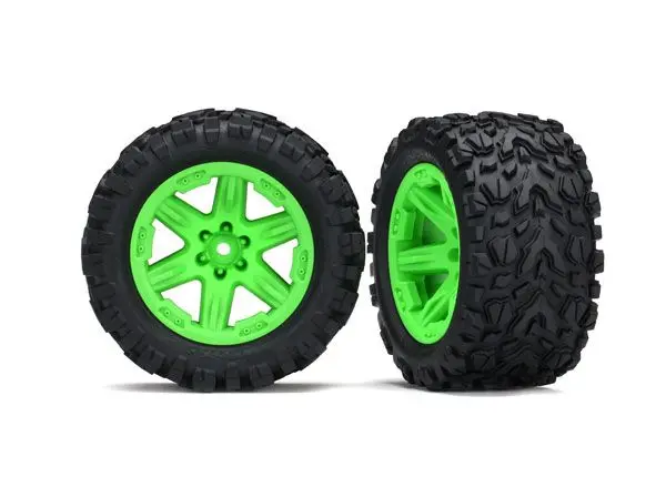 Traxxas Talon Ext 2.8" Pre-Mounted Tires W/Rtx Wheels & 12Mm Hex (Green) (2) (2Wd Electric Rear)   (Tra6774g) 1