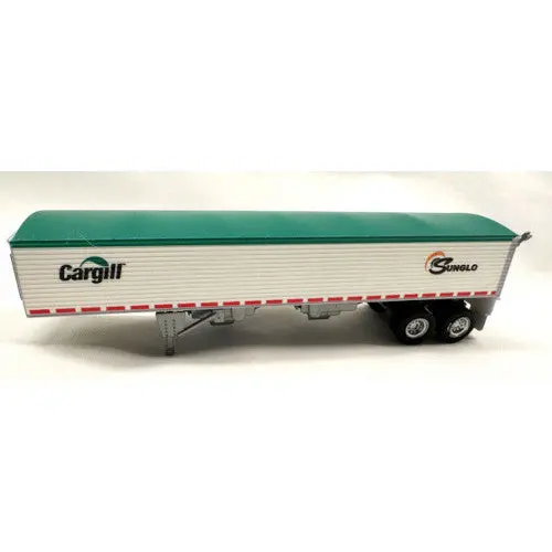 Ho Logistics 39' Covered Grain Trailer - Assembled -- Sunglo (White, Green)   (734-463) 1