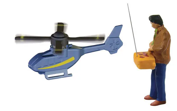 Action Figures W/Drive Unit (14-16V Ac/Dc) -- Amateur Pilot W/Remote Control Helicopter (769-5163) 1