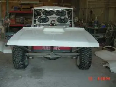 81-93 Dodge Fiberglass Hood With Cowl 1