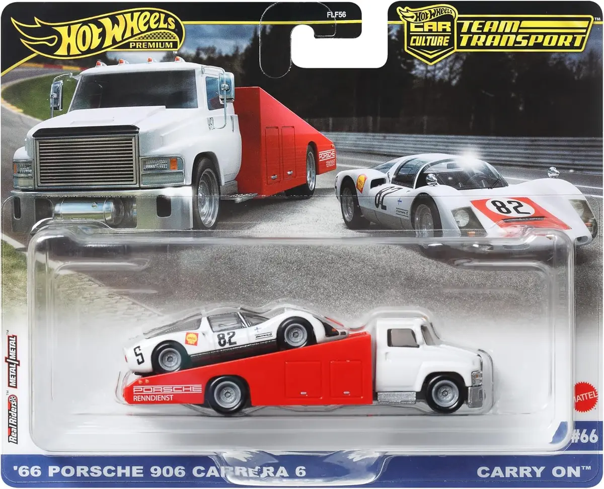 Hot Wheels Team Transport '66 Porsche 906 Carrera 6 Carry On #66 Hrv47 1