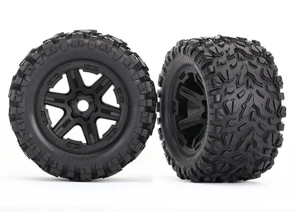 Traxxas Talon Ext 3.8" Pre-Mounted E-Revo 2.0 Tires W/17Mm Hex (2) (Black)  (Tra8672) 1