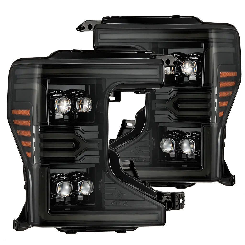 Alpha Rex 20-22 Ford Super Duty Nova-Series Led Projector Headlights Alpha-Black 1
