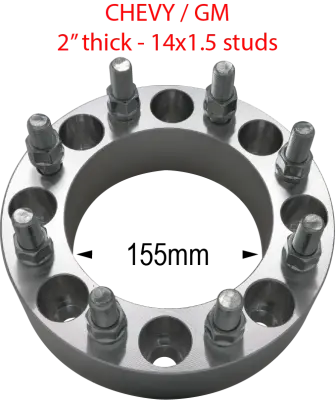 2" Thick - 8 X 210Mm To 8 X 210Mm - 2" (Chevy/Gmc) 1