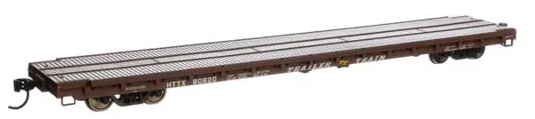 Walthers 60' Pullman-Standard Flatcar - Rtr -- Trailer-Train Httx #90820 (Heavy-Duty; Brown)   (910-5399) 1