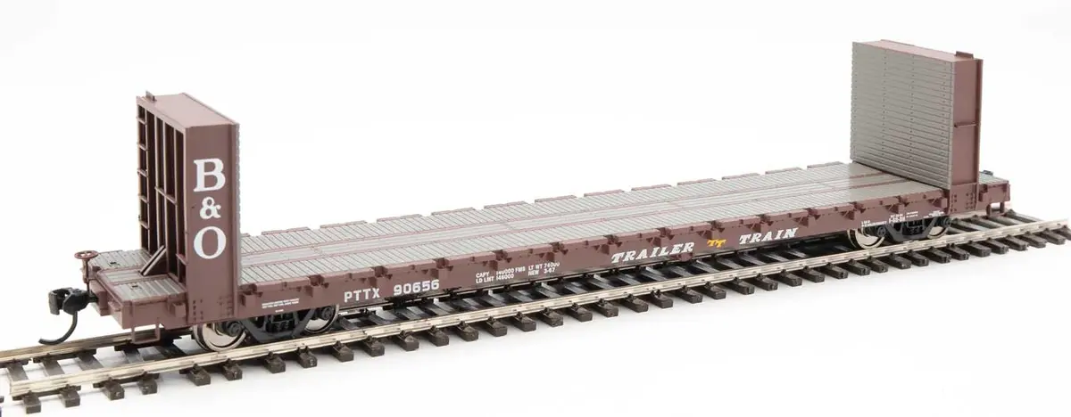Walthers 60' Bulkhead Flatcar B&O Ttx #90656 (910-5832) 1