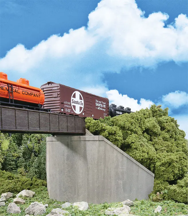 Walthers Single-Trk Railroad Bridge Cnct Abutments Pkg(2) (933-4551) 1