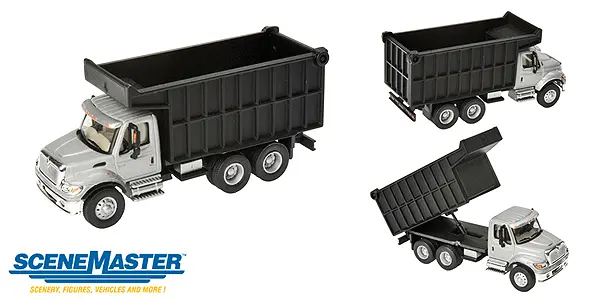 Walthers International(R) 7600 Dual-Axle Coal Truck - Assembled -- Silver Cab, Black Box   (949-11677) 1