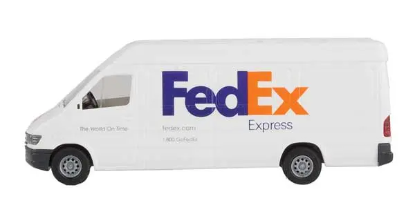 Walthers Delivery Van - Assembled -- Fedex Express (White, Purple, Orange)   (949-12203) 1